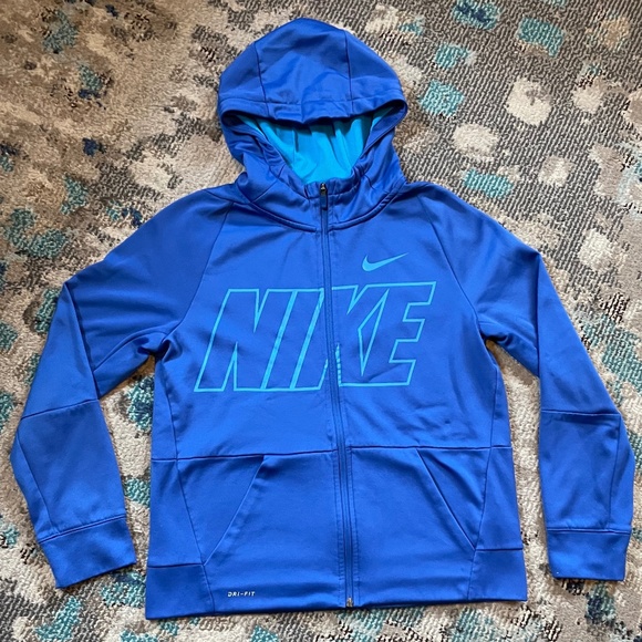 Nike Other - Boys Nike Dri-Fit Blue Zippered Hoodie - Size XL